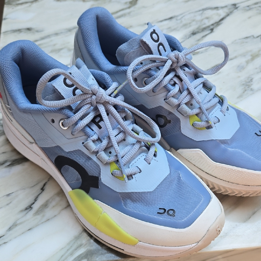 On Running Athletic Shoes - Blue and Yellow